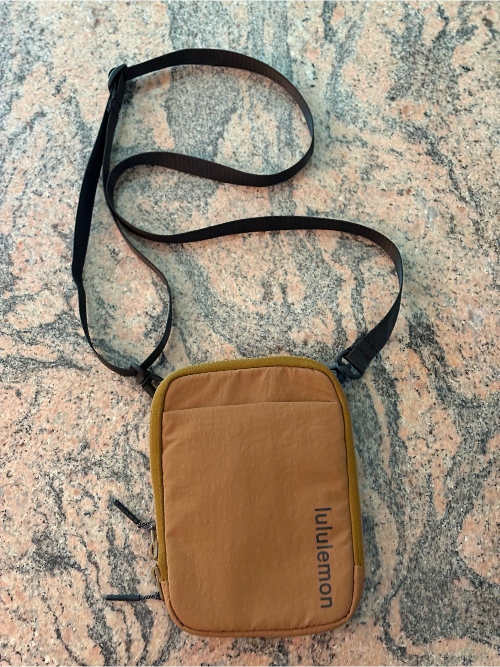lululemon athletica tan crossbody pouch
